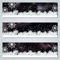 Christmas and New Year luxury vector banners collection Royalty Free Stock Photo