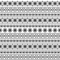 Christmas and New Year ornamental pattern with snowflakes.