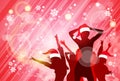 Christmas New Year Party Dancing Girl Poster