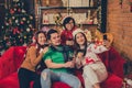 Christmas and New year party with friends. Royalty Free Stock Photo