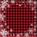 Christmas and New Year pattern at Buffalo Plaid. Festive background for design and print esp10