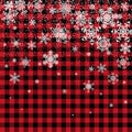 Christmas and New Year pattern at Buffalo Plaid. Festive background for design and print esp10