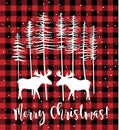 Christmas and New Year pattern at Buffalo Plaid. Festive background for design and print esp10