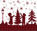 Christmas and New Year pattern at Buffalo Plaid. Festive background for design and print esp10