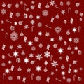 Christmas and new year pattern. Christmas elements.