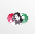 Christmas or New Year promo labels and stickers