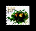 Christmas & New Year - Right imperforate, serie, circa 2009 Royalty Free Stock Photo