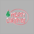 Christmas and New Year`s Template, with tree and star for Greeting, Congratulations, Invitations, Tags, Stickers, Postcards.