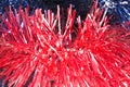 Christmas or New Year`s tinsel, celebratory background