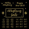 Christmas and New Year Sale Lettering Design Set.