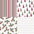 Christmas and New Year seamless pattern