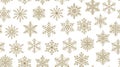 Christmas, new year seamless pattern, snowflakes line illustration. Vector icons of winter holidays, cold season