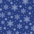 Christmas, new year seamless pattern, snowflakes line illustration. Vector icons of winter holidays, cold season snow Royalty Free Stock Photo