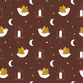 Christmas New Year seamless pattern vector illustration