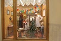 Christmas New Year shopping windows USSR style. Moscow, GUM