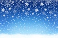 Christmas and New Year snow background with snowflakes. Winter holiday backdrop Royalty Free Stock Photo