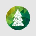 Christmas and new year spruce icon in modern style