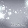 Christmas And New Year stars for celebration on grey background with light dots, snowflakes. Royalty Free Stock Photo