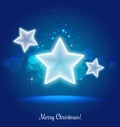 Christmas And New Year stars for celebration on holiday background with light dots, snowflakes. Vector eps illustration. Xmas Royalty Free Stock Photo