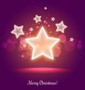 Christmas And New Year stars for celebration on holiday background with light dots, snowflakes. Vector eps illustration. Xmas Royalty Free Stock Photo