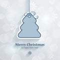 Christmas and New Year sticker style postcard template vector