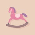 Christmas and New Year toy - rocking horse. Vector elements Royalty Free Stock Photo