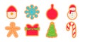 Christmas new year toys cookies set elements