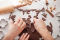 Traditional Christmas gingerbread baking