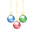 Christmas and New Year tree decorations Royalty Free Stock Photo