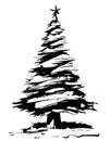 christmas new year tree is the main attribute of the winter holiday vector illustration