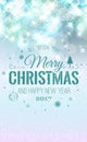 Christmas and New Year typographical on holidays background with snowflakes, light, stars. Vector Illustration Royalty Free Stock Photo