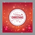 Christmas And New Year Typographical on shiny Xmas background