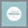Christmas And New Year Typographical on shiny Xmas background with snowflakes, light, stars. Vector Illustration Royalty Free Stock Photo