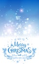 Christmas And New Year Typographical on shiny Xmas background with snowflakes, light, stars. Vector Illustration. Xmas Royalty Free Stock Photo