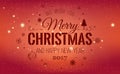 Christmas And New Year Typographical on shiny Xmas background wi Royalty Free Stock Photo