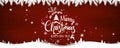 Christmas and New Year Typographical on shiny Xmas background with winter landscape with snowflakes, light, stars.