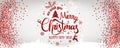 Christmas And New Year Typographical On White Background With Gold Glitter Texture.