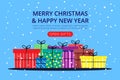 Christmas and New Year vector illustration Royalty Free Stock Photo