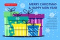 Christmas and New Year vector illustration Royalty Free Stock Photo