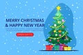 Christmas and New Year vector illustration Royalty Free Stock Photo