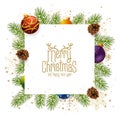 Christmas and New year vector template