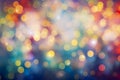 Christmas and New Year winter festive abstract image, blurred bokeh background. Holiday celebration concept. Royalty Free Stock Photo