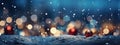 Christmas, New Year winter golden lights festive bokeh sparkling background