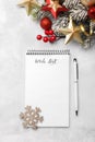 Christmas or new year wish list Royalty Free Stock Photo