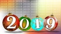 2019 Christmas new years background. Royalty Free Stock Photo