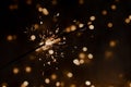 Christmas and newyear party sparkler on black Royalty Free Stock Photo