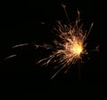 Christmas and newyear party sparkler on black Royalty Free Stock Photo