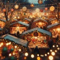 Christmas Night Market: Vibrant with Festive Lights