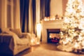 Christmas night in room Royalty Free Stock Photo