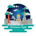 Christmas night in Saint-Petersburg.